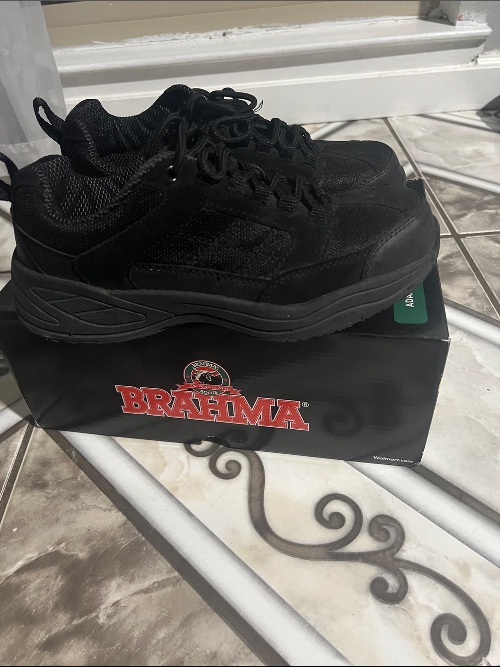 Brahma Men's All-Black Athletic Work Shoes